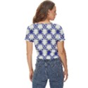 Background Pattern Texture Design Twist Front Crop Top View4