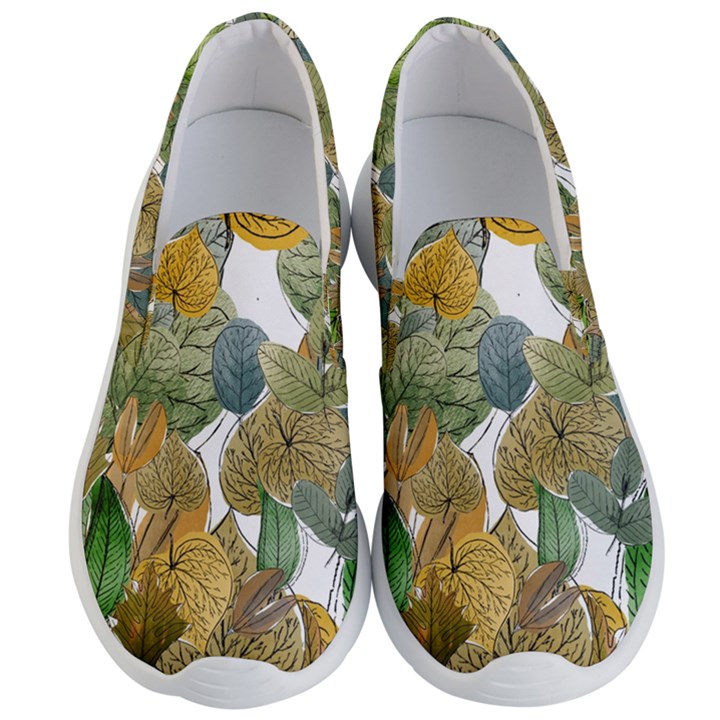 Illustration Sheet Autumn Color Drawing Men s Lightweight Slip Ons