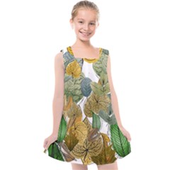 Illustration Sheet Autumn Color Drawing Kids  Cross Back Dress by Wegoenart