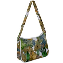 Illustration Sheet Autumn Color Drawing Zip Up Shoulder Bag by Wegoenart