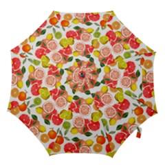 Citrus Fruit Seamless Pattern Hook Handle Umbrellas (medium) by Wegoenart