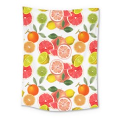 Citrus Fruit Seamless Pattern Medium Tapestry by Wegoenart