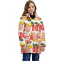 Citrus Fruit Seamless Pattern Kid s Hooded Longline Puffer Jacket View1