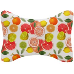 Citrus Fruit Seamless Pattern Seat Head Rest Cushion by Wegoenart