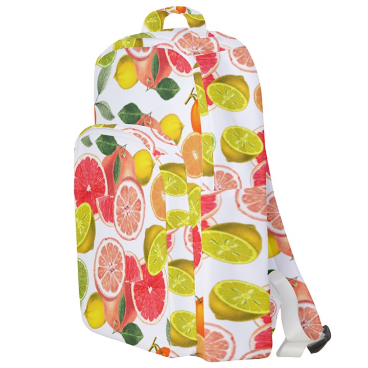 Citrus Fruit Seamless Pattern Double Compartment Backpack