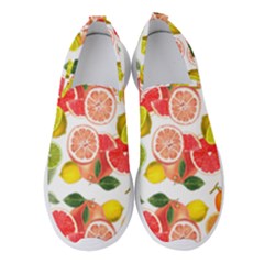 Citrus Fruit Seamless Pattern Women s Slip On Sneakers by Wegoenart