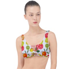 Citrus Fruit Seamless Pattern The Little Details Bikini Top by Wegoenart