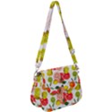 Citrus Fruit Seamless Pattern Saddle Handbag View1