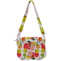 Citrus Fruit Seamless Pattern Saddle Handbag View3