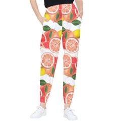 Citrus Fruit Seamless Pattern Tapered Pants by Wegoenart