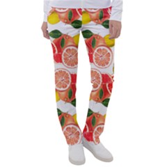 Citrus Fruit Seamless Pattern Women s Casual Pants by Wegoenart