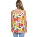 Citrus Fruit Seamless Pattern Casual Spaghetti Strap Chiffon Top View4