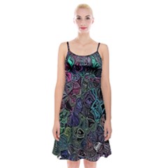 Background Pattern Texture Design Spaghetti Strap Velvet Dress by Wegoenart