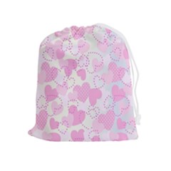 Valentine-background-hearts-bokeh Drawstring Pouch (xl) by Zezheshop