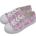 Valentine-background-hearts-bokeh Kids  Low Top Canvas Sneakers View2