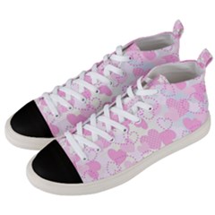 Valentine-background-hearts-bokeh Men s Mid-top Canvas Sneakers by Zezheshop