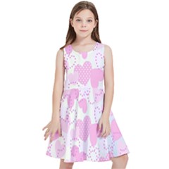 Valentine-background-hearts-bokeh Kids  Skater Dress by Zezheshop