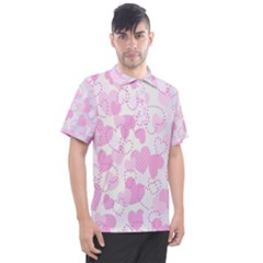 Valentine-background-hearts-bokeh Men s Polo Tee