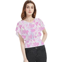 Valentine-background-hearts-bokeh Butterfly Chiffon Blouse