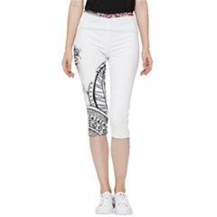 Im Fourth Dimension Black White 28 Inside Out Lightweight Velour Capri Leggings  by imanmulyana