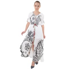 Im Fourth Dimension Black White 28 Waist Tie Boho Maxi Dress by imanmulyana