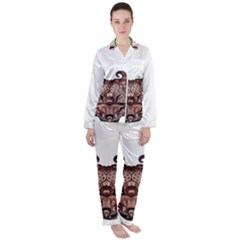 Im Fourth Dimension Colour 29 Satin Long Sleeve Pajamas Set by imanmulyana