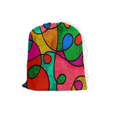 Abstract,e1 Drawstring Pouch (large) by nateshop