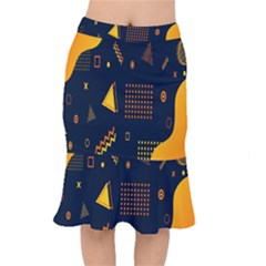 Abstract-e3 Short Mermaid Skirt by nateshop