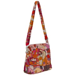 Abstract-ilustrasi Zipper Messenger Bag by nateshop