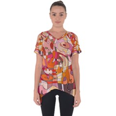 Abstract-ilustrasi Cut Out Side Drop Tee by nateshop