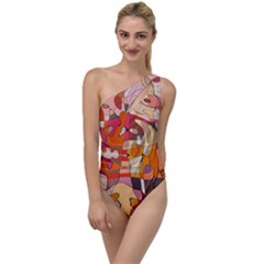 Abstract-ilustrasi To One Side Swimsuit by nateshop