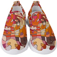 Abstract-ilustrasi Kids  Slip On Sneakers by nateshop