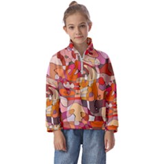 Abstract-ilustrasi Kids  Half Zip Hoodie by nateshop