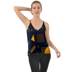 Abstract-geometric Chiffon Cami by nateshop