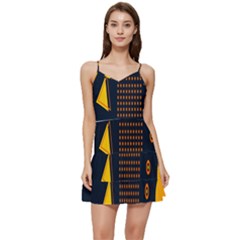 Abstract-geometric Short Frill Dress by nateshop