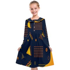 Abstract-geometric Kids  Midi Sailor Dress by nateshop