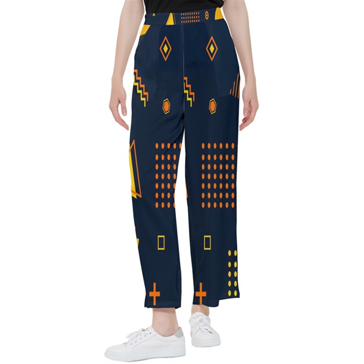 Abstract-geometric Women s Pants 