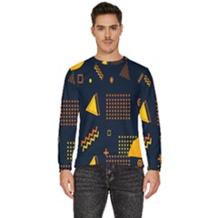 Abstract-geometric Men s Fleece Sweatshirt