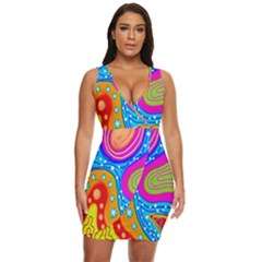 Abstract-tekstur Draped Bodycon Dress by nateshop