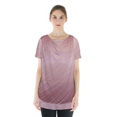 Background-pink Soft Skirt Hem Sports Top by nateshop