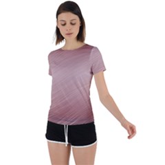 Background-pink Soft Back Circle Cutout Sports Tee by nateshop