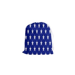 Banner-star Blue Drawstring Pouch (xs) by nateshop