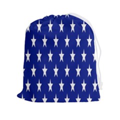 Banner-star Blue Drawstring Pouch (2xl) by nateshop