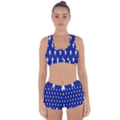 Banner-star Blue Racerback Boyleg Bikini Set by nateshop