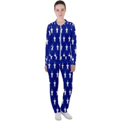 Banner-star Blue Casual Jacket And Pants Set by nateshop