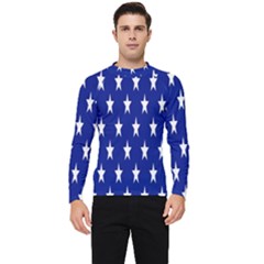 Banner-star Blue Men s Long Sleeve Rash Guard by nateshop