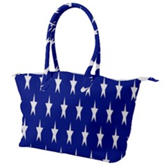 Banner-star Blue Canvas Shoulder Bag by nateshop