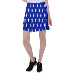 Banner-star Blue Tennis Skirt by nateshop