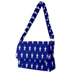 Banner-star Blue Full Print Messenger Bag (l)