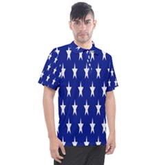 Banner-star Blue Men s Polo Tee by nateshop